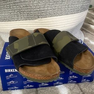 New in box Birkenstock sandal camouflage strap